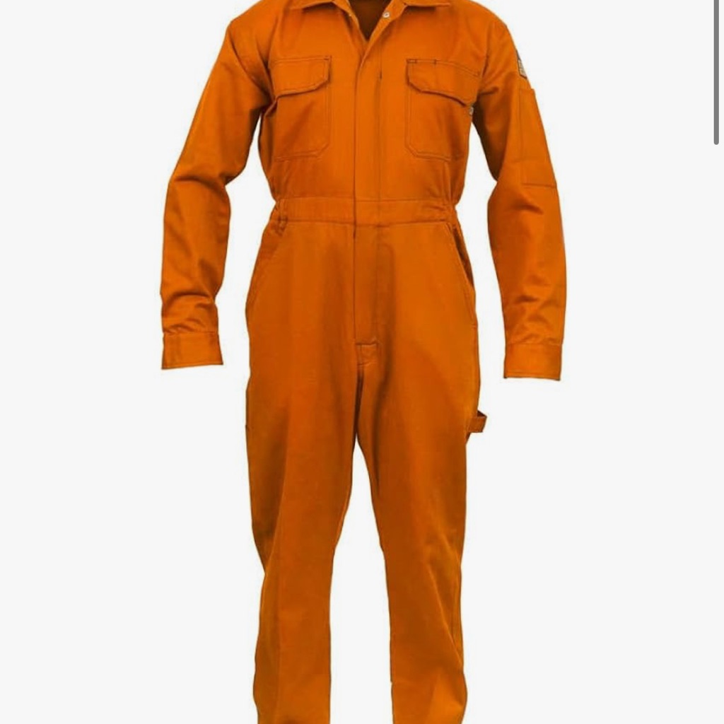 Flame Resistant Fr Coverall - 88% C / 12% Nylon - 7oz Orange Jumpsuit 2 Xl